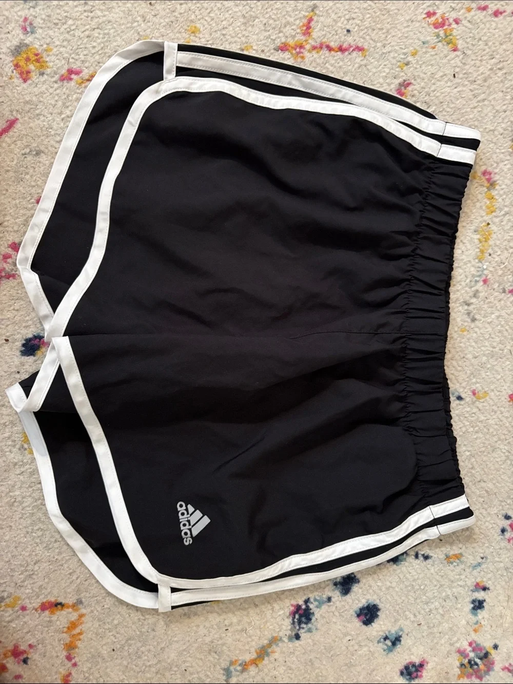 adidas Black Shorts with White Trim - Girls' Athletic